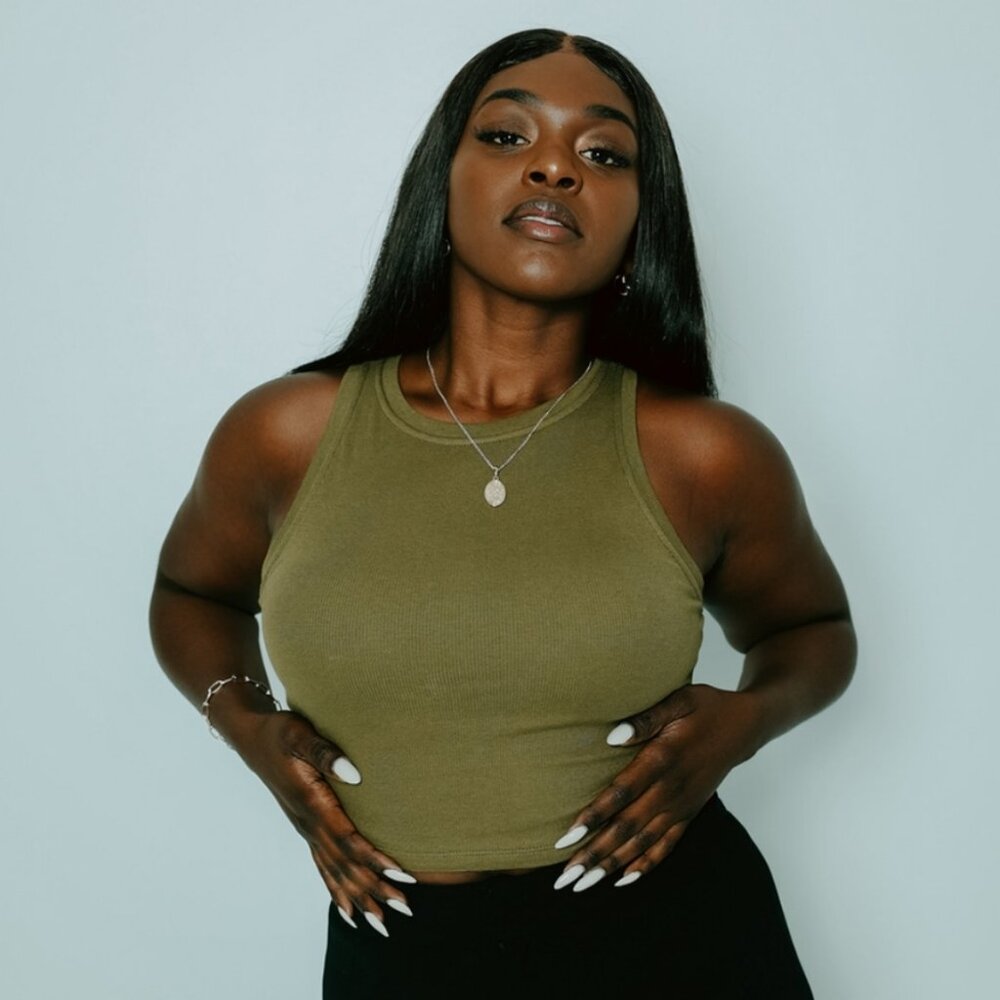 Klassy Network Racerback Brami Crop Top - Olive Green, Size Medium